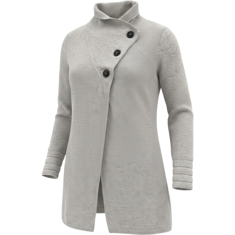 Jigsaw Womens Wool Pique Cardigan Asymmetric Funnel Neck Longline Minimalist XS